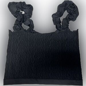 Anthropologie Black Textured Top